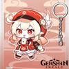 Portachiavi Acrilico Genshin Impact da 12cm Accessori Zaino Studente Hu Tao Yoimiya Zhongli Raiden Shogun Accessori Regali per Feste