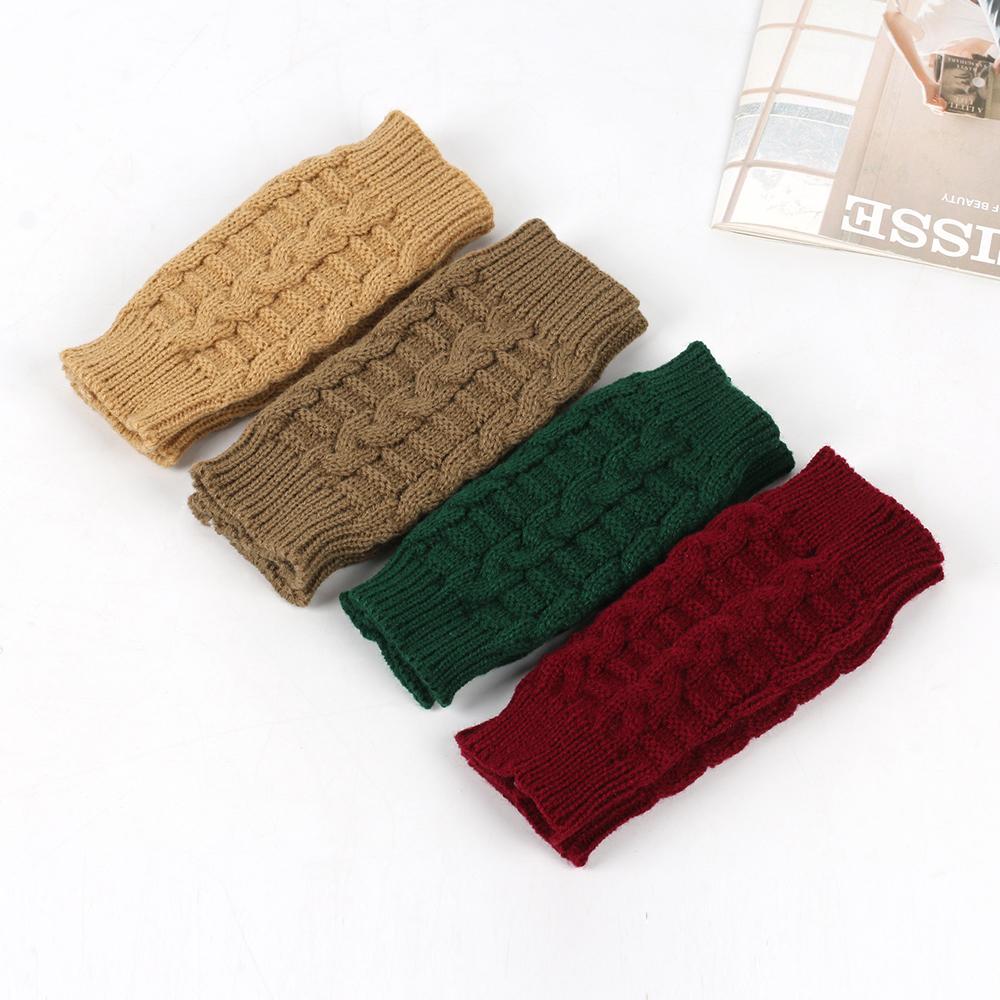 Knitted Fingerless Ladies Gloves Warm Hand Warmer Fashion Finger Fingerless Gloves  for Women