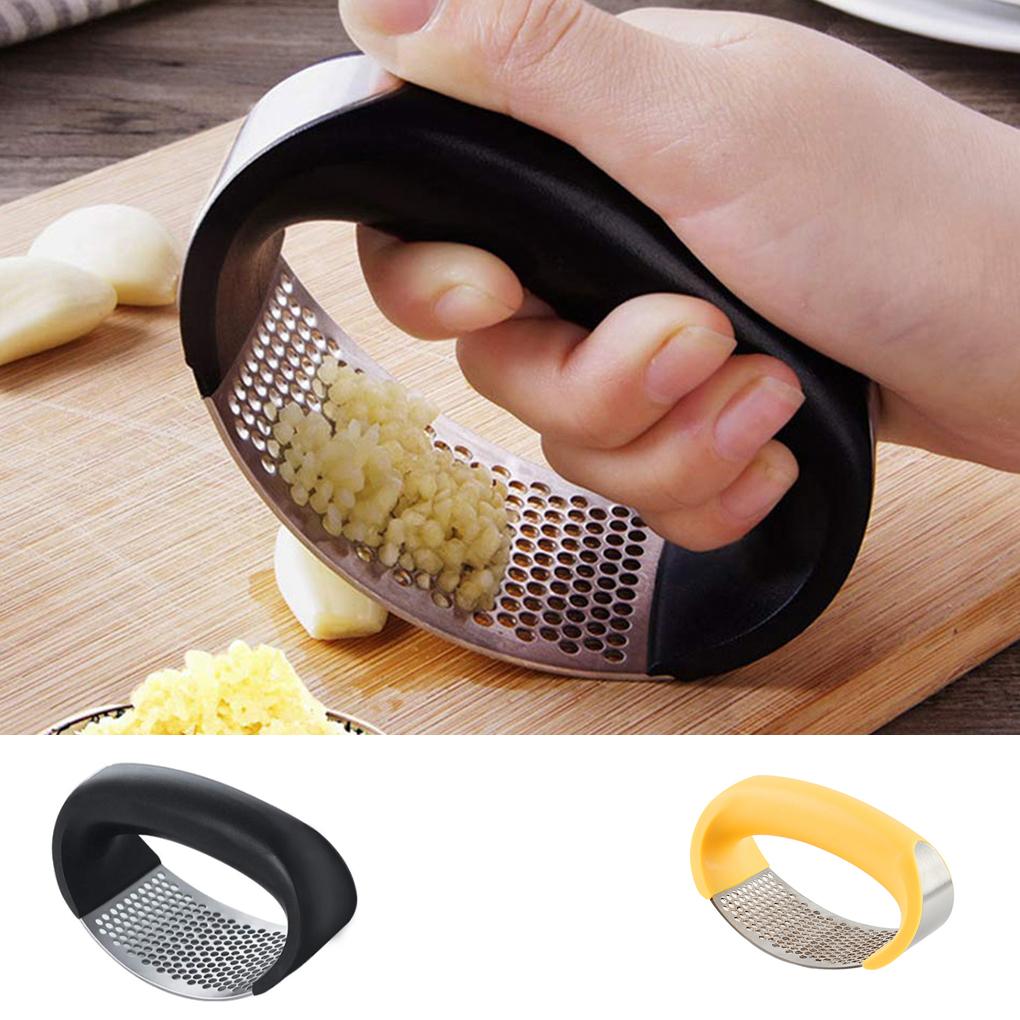 2 Pack Stainless Steel Manual Garlic Press Masher Kitchen Household Tool
