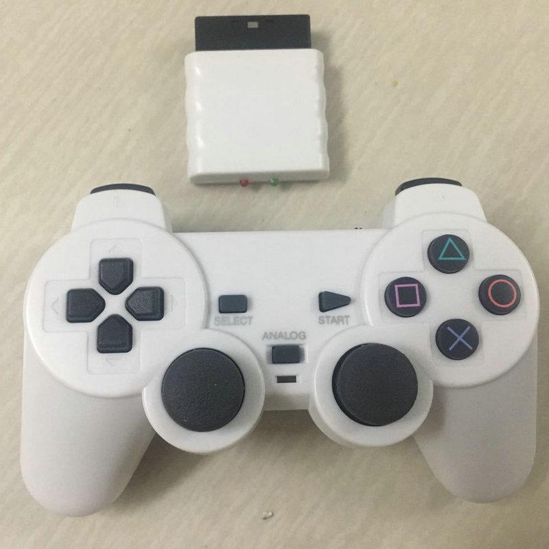 2.4G PS2 Wireless Game Controller with Dual Vibration and Snowflake Transparent Buttons