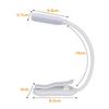 Rechargeable Led Book Reading Light Eye Caring Bedside Reading Lamp Adjustable Brightness 3 Color Temperatures Portable Mini Night Lamp For Bedroom Bo
