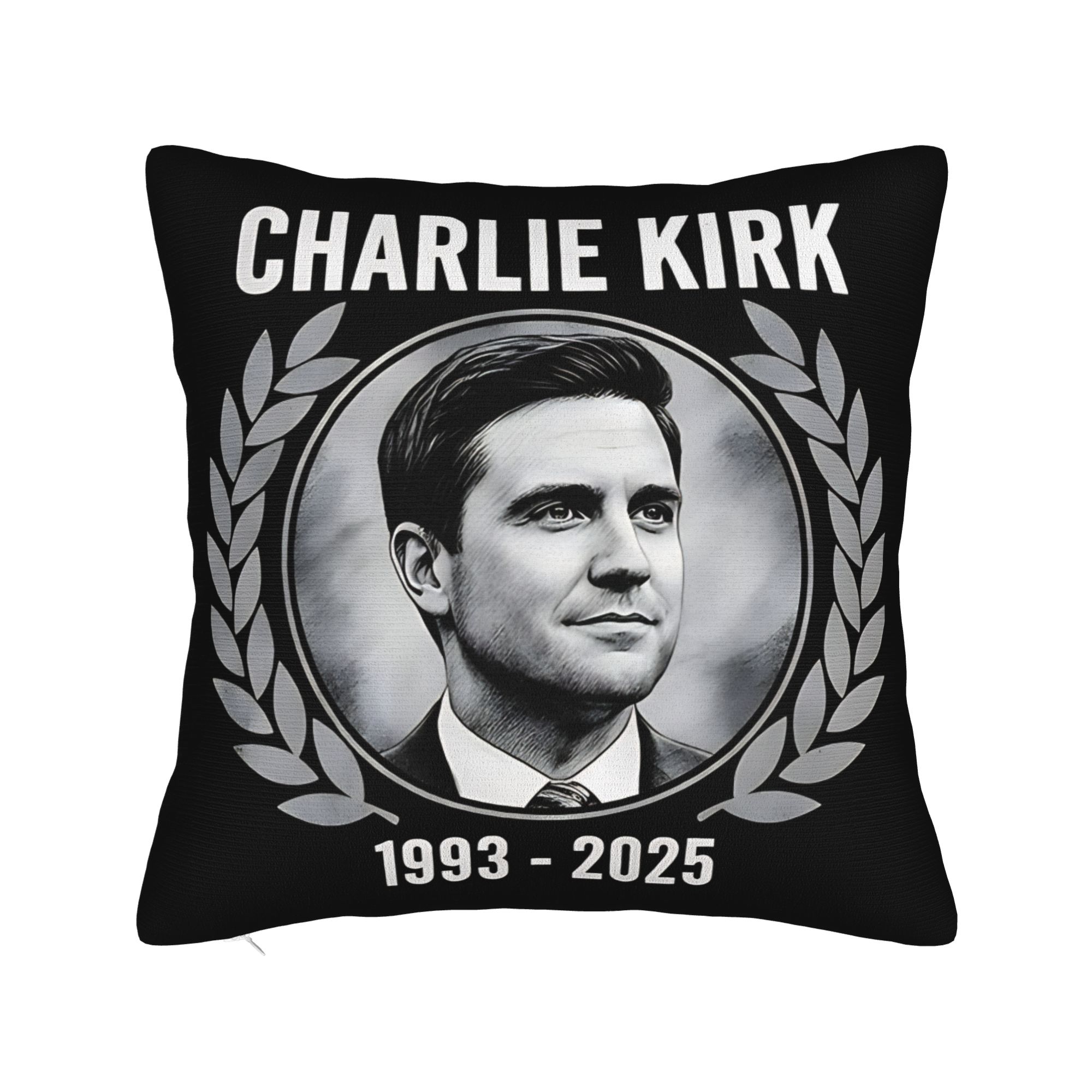 

American patriot Charlie Kirk RIP 1993-2025 Pillowcases Funny Pillow Case For Sofa Bedroom Home Decor Soft Pillow Cover 12x12Inch