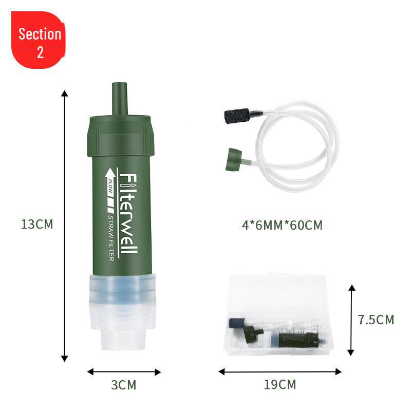 Portable Outdoor Water Purification Straw - Camping & Picnic Ultrafiltration Filter