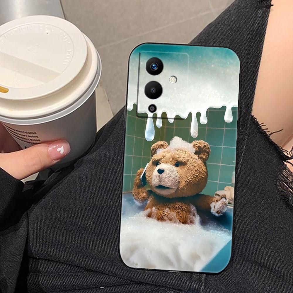 Naughty Cute Bear Cover Phone Case For Infinix NOTE 10 11 11S 12 GT 20 30 40 50 TECNO POVA NEO 2 4 5 6 7 Pro TPU Case Shell Capa