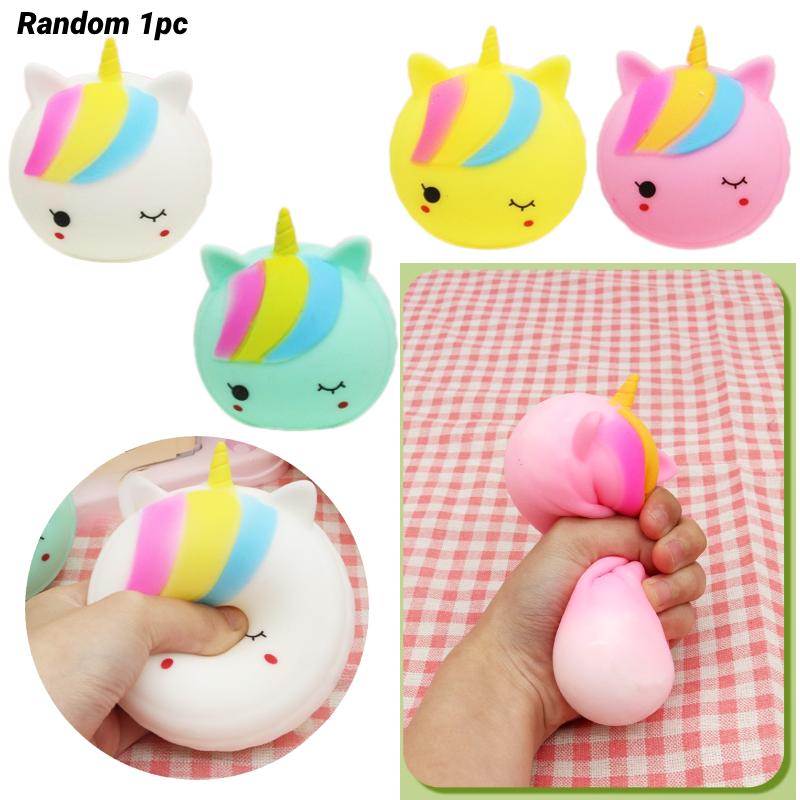 Random 1ps Color Unicorn Mochi Squishy Toy Stress Relief Antistress Rebound Slow