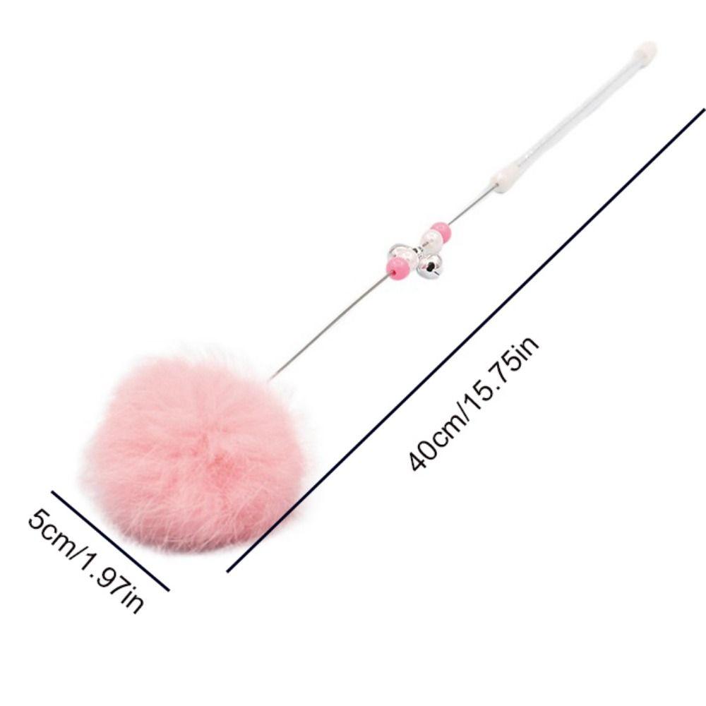 Soft Household Plush Interactive Pet Accessories Cat Wand Toy Cat Teaser Pole Cat Teaser Stick
