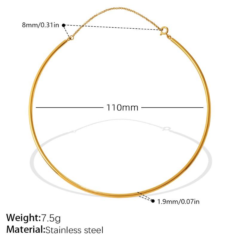 

Minimalist gold hoop necklace & bracelet set - exquisite, niche design jewelry