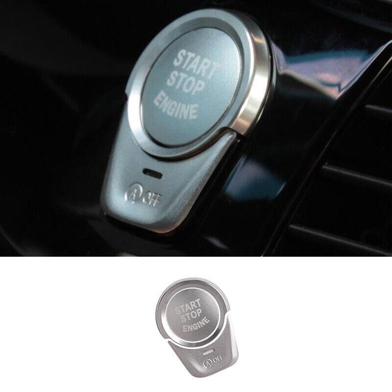 For BMW 5 Series 18-22 Silver Aluminum Engine Start/Stop Button Cover Trim Ring