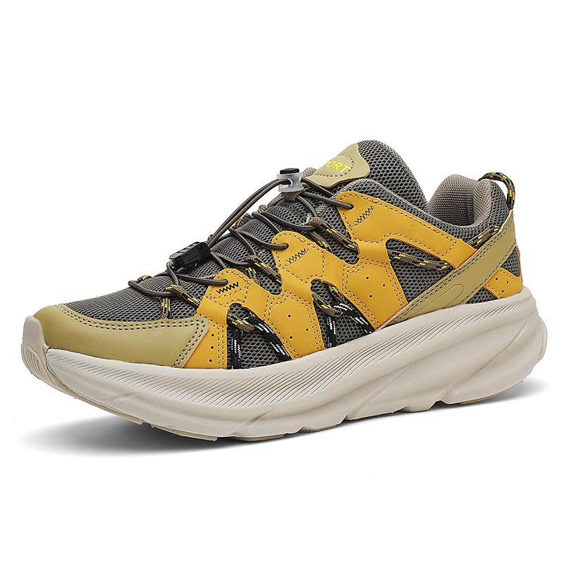 

Mens Hiking Shoes Classic Wide Mouth Design Mesh Breathable Lightweight High-end Retro Niche Seasonal Casual Outdoor Sneakers 45 жовтий