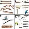 2-10Pcs Bird Perch Stand Wood Parrot Perch Toy Multi-role Training Play Stand Platform Practical Cage Accessories Bird Supplies