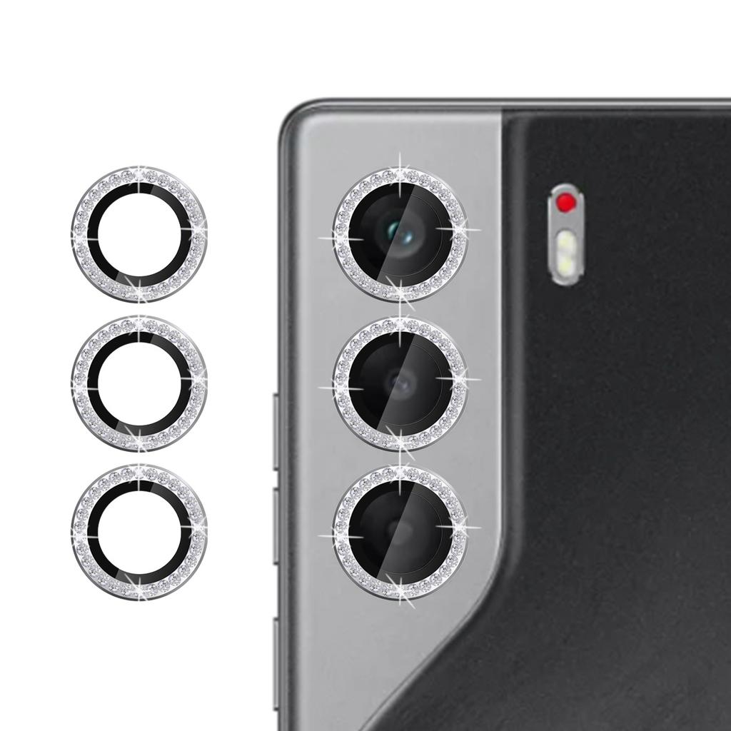 For TECNO Camon 40 Pro 4G Camera Lens Protector Diamond Ring Design Tempered Glass Lens Film