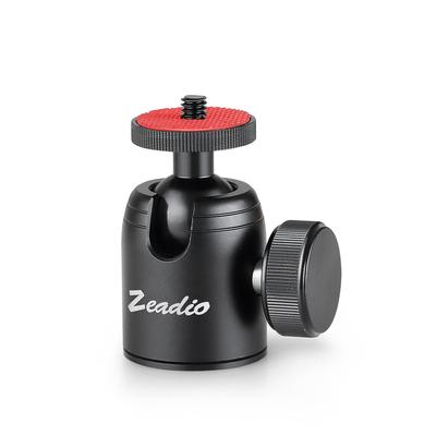 Zeadio Mini Tripod Head with and Threaded Metal Mount Adapter for Selfie and More 1/4" 3/8" Cameras, Camcorders, DSLRs, Monopods, Sliders, Tripods,