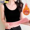 1 Stück Damen Winter Thermo-Unterwäsche Oberteil Damen Nahtlos Plus Samt Ärmellose Westen Warmes Damen Unterhemd Einfarbig Sexy Dessous