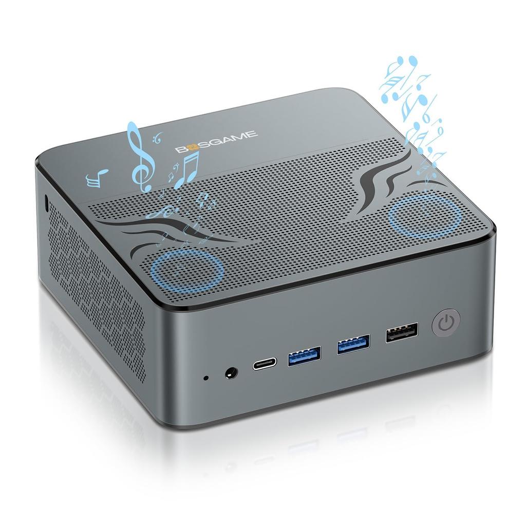 BOSGAME Mini PC Ryzen 7 7840HS 32GB DDR5 5600Mhz 1TB NVMe PCIe SSD Mini PC Windows 11 Radeon 780M RYZEN AI Engine 6E HDMI DP Dual LAN VC Vapor Chamber