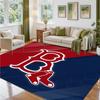 Boston Red Sox Design Crystal Velvet Rug Soft Decorative Mat for Bedroom Entrance
