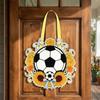 Accessoires de Fête Thème Football Faits Main Fleurs Tournesol Ornements Décoration Maison Bar Sportif