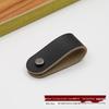 Leather Handle for Cabinet Door and Drawer - Single Hole, Pure Copper Accents