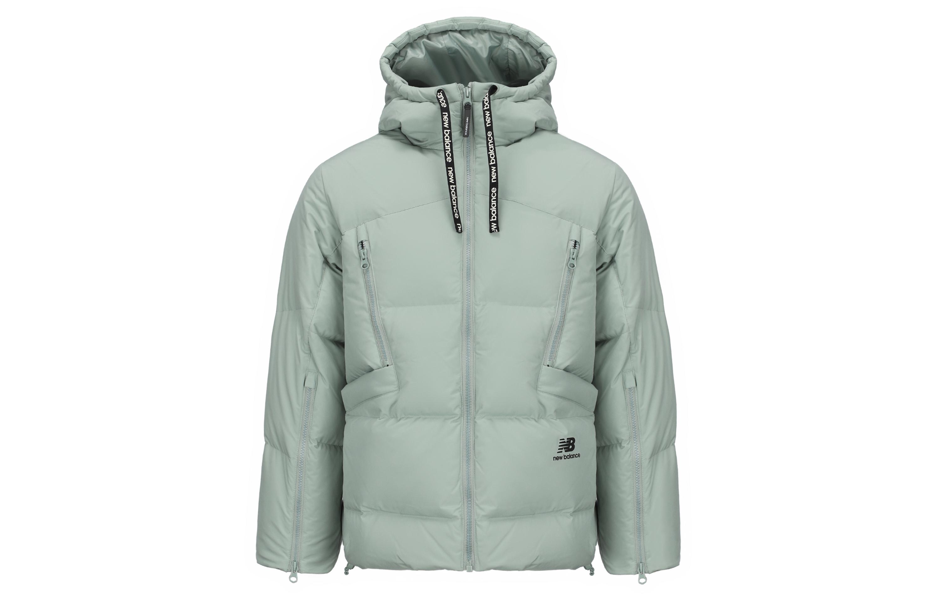 New Balance Down Jackets Women s Pea Green Hooded Moderate Other AWJ14361-NTD M