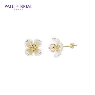 Boucles d'oreilles Paul Brial Pobe0253 Fleur de Printemps Aurore