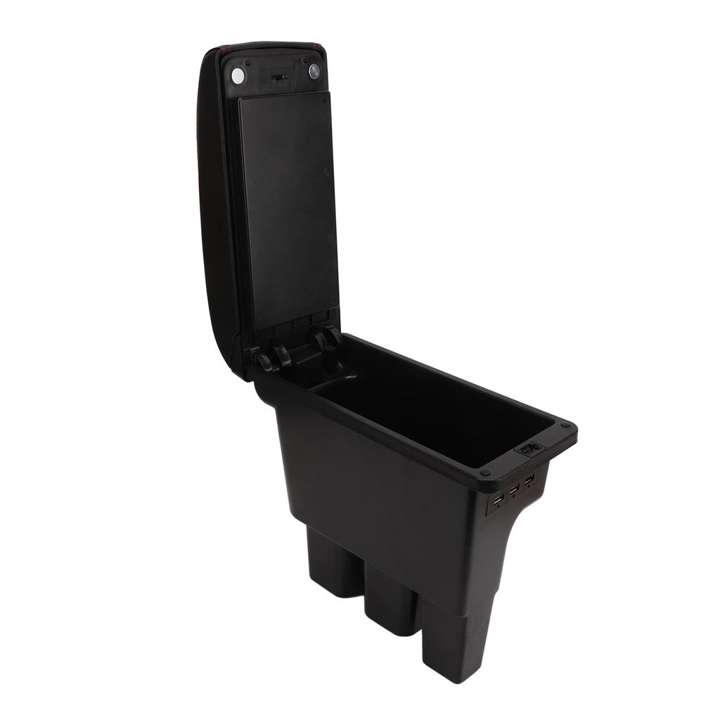 Car Center Console Armrest Box with 3 USB Ports Large Capacity Smooth Touch Replacement For Suzuki Jimny JB74 2017‑2020