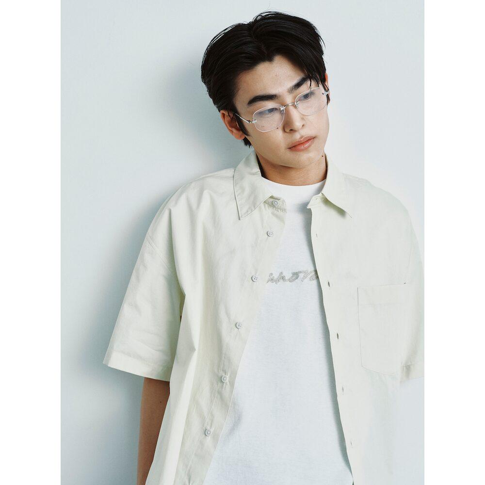 8Seconds 60-Count Cotton Poplin Oversized Short Sleeve Shirt Ivory Ivory/S