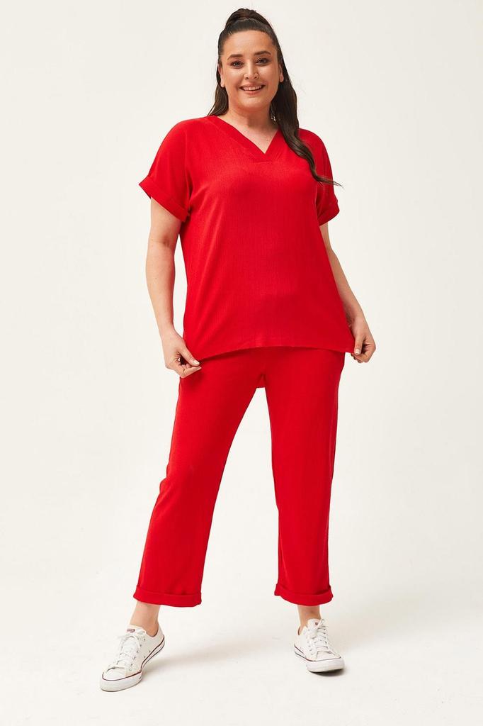 Damenmode Übergröße Trainingsanzug Set Plus Size Capri Grün Trainingsanzug Set