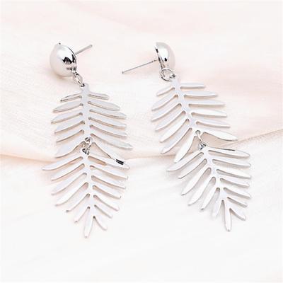 Plant Hollow  Leaf  Long Leaves Earrings Pendant Roundness  Jewelry  Supplies Earing Jewelry