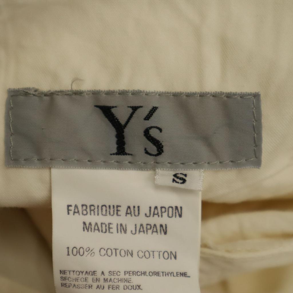 Unused Y's Washer Processing Boot Cut Pants S Ivory Youji Yamamoto Women Used