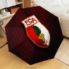 Augs-burg Football Crest Automatic Folding Umbrella - 8-Rib Travel Umbrella with Auto Open/Close & Portable Gifts for Holidays or Birthdays