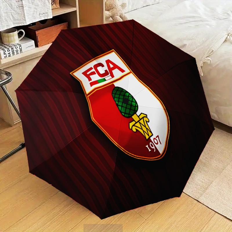 Augs-burg Football Crest Automatic Folding Umbrella - 8-Rib Travel Umbrella with Auto Open/Close & Portable Gifts for Holidays or Birthdays