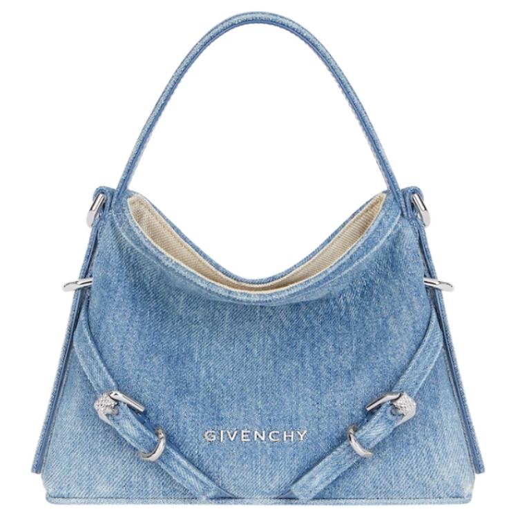 

Givenchy Voyou Detachable Leather Thin Strap Cotton Crossbody Handbag Super Mini Women handbag Light-Blue BB60NHB27U-420 Basic Set (Bag+Dust Bag)
