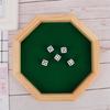 Dice Rolling Tray Octagonal Wood Cosmetic Jewelry for Case DND RPG Roleplaying G