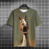 Funny Animal T-Shirt For Men Graphic 3D Printing T-shirts Casual Short Sleeve Tees Oversized Men’s Clothing Tops Summer 2024 New