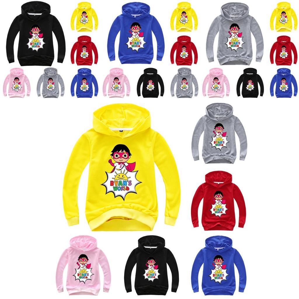 Felpa Cartone Animato per Bambini Ryan's World Morbida Comoda Maglione a Manica Lunga Pullover