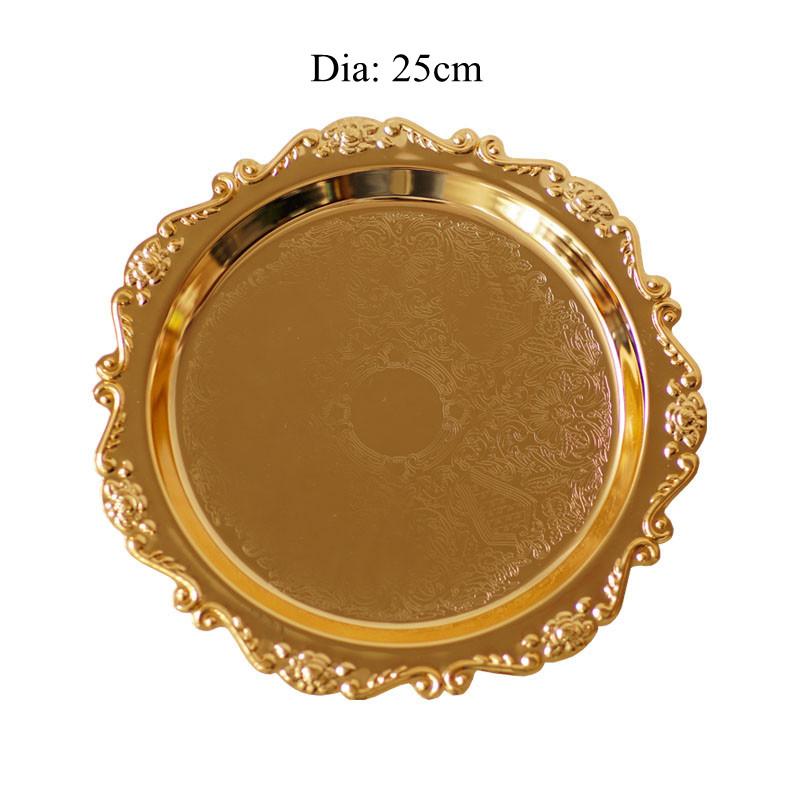 1pc Metal Fruits Snacks Appetizer Serving Tray Hotel Pastry Dessert Candy Plate Living Room Jewelry Ornaments Organizer