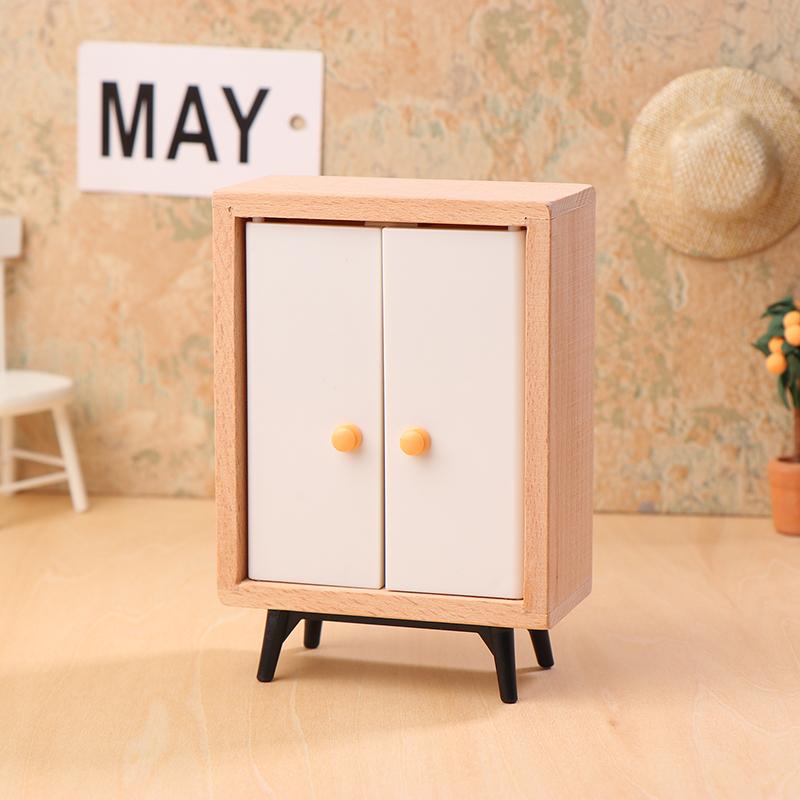 1 Bucată 1/12 Păpușă Miniatură Accesorii Mobilier Simulare Model Dormitor Dulap din Lemn Decor DIY