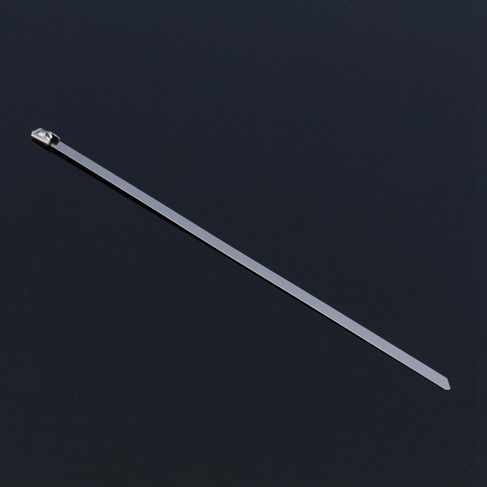 50 Stück 8" (4.6200mm) Edelstahl Auspuffband Beschichtete Selbstverriegelnde Kabelbinder