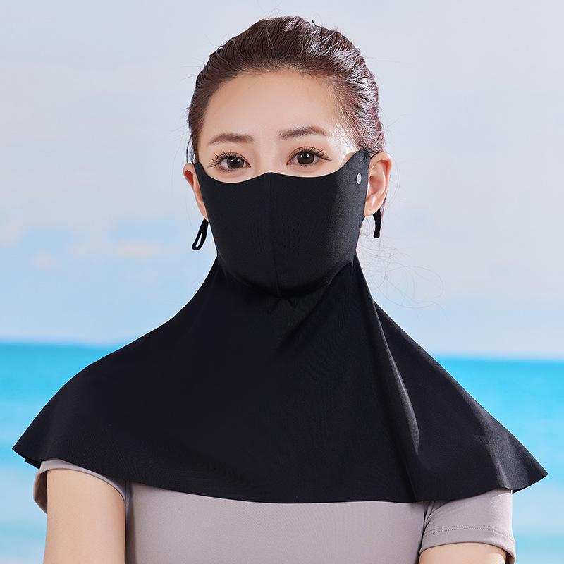 UV Protection Breathable Mask with Eye Corner Coverage - Spring/Summer Fashionable Solid Color