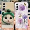 For Samsung Galaxy A15 A25 A35 A55 Case Stylish Painted Cover Soft Silicone Phone Cases For Samsung A55 A 15 25 35 Fundas Bumper