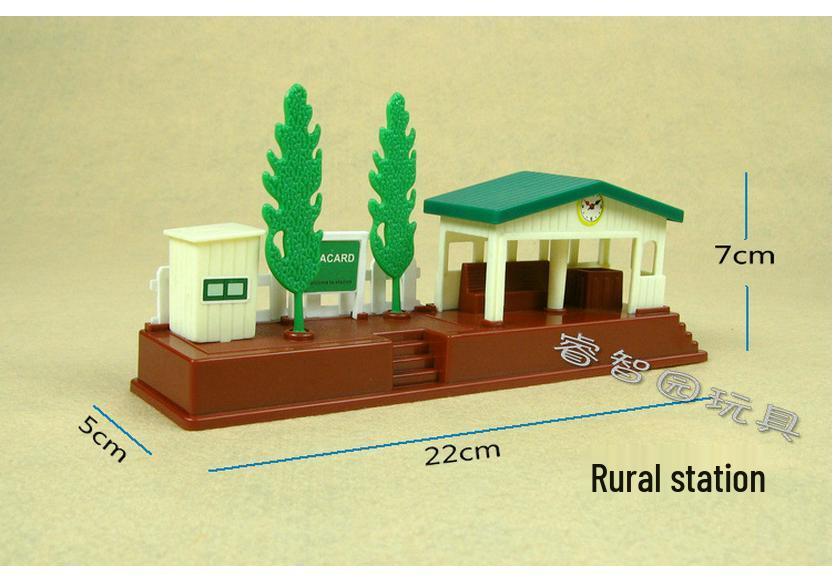 Electric Train Model Toy Track Set: Railway Crossing, Tunnel, and Bridge Accessories for Simulation and Sand Table Scenes