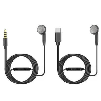 3.5mm/Type C Single Side Mono Earphone Mono Corded Headsets Single Side Earbud Headphones For Mobile Phone MP3 MP4 Players