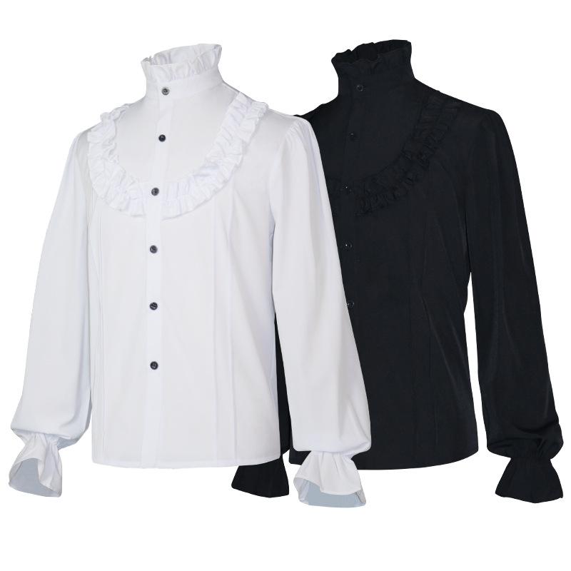 Men Kids Shirt Vintage Overcoat Medieval Renaissance Victorian Costume