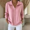 European & American Zipper Knit Cardigan Sweater - Autumn/Winter Casual Fashion for Women
