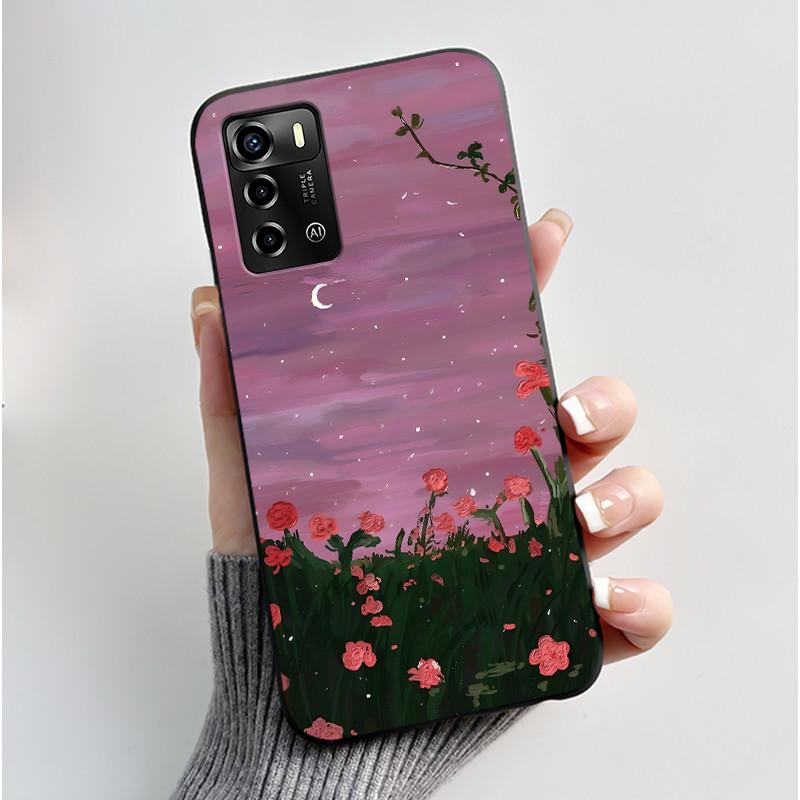 Pouzdro Pro ZTE Blade A72 4G V40 Vita Kryt na telefon Plášť Estetické Roztomilá Kočka Astronaut Móda Matně Černé Ochranné Měkké TPU Kryt