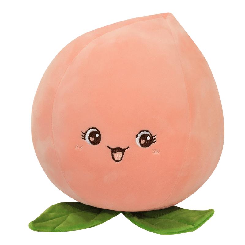 Cartoon Peach Plush Toys Stuffed Soft Fruit Dolls Simulation Peach Pillow Sofa Cushion For Children Girls Gifts