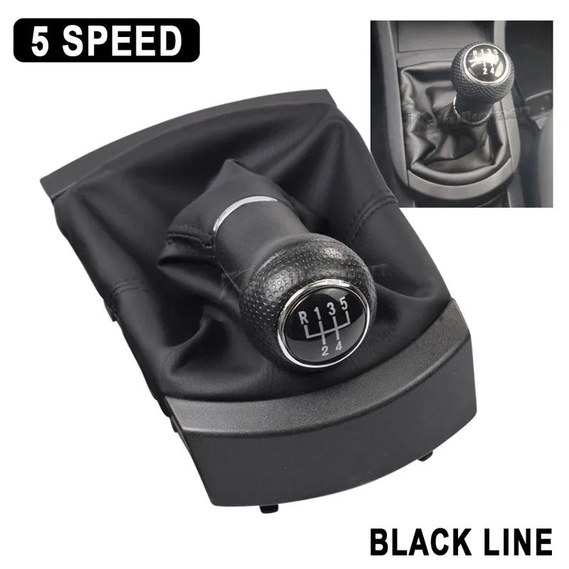 Per Seat Ibiza 2002 2003 2004 2005 2006 2007 2008 2009 2010 Car-Styling Pomello Cambio a 5 Marce con Soffietto in Pelle PU