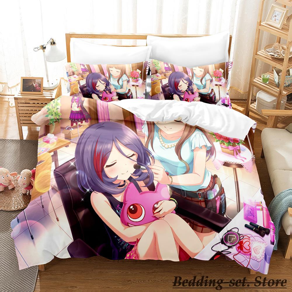 Comforter The Idolm@Ster Cinderella Girls Starlight Stage Bedding Set Single Twin Full Queen King Size Bed Set Kid Bedroom Duvet Sets
