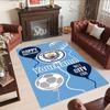 Manchester City Personalized Text Area Rug Perfect for Balcony Playrooms Study Room Kitchen Antislip Carpet Decorate Offices Gift for Festivals