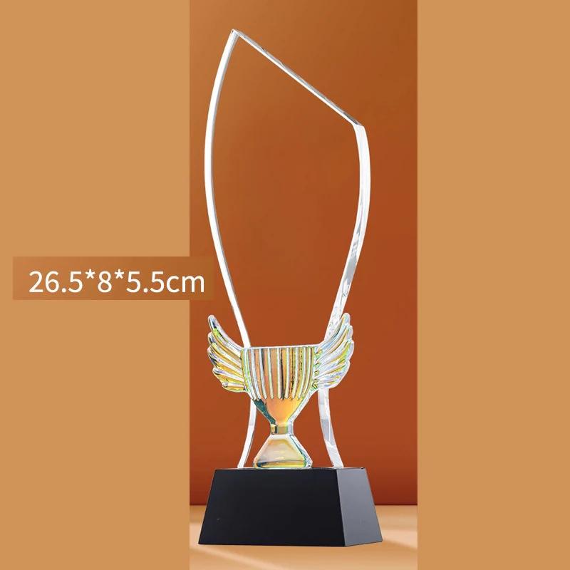 Maßgeschneiderte Kreative Hochwertige Kristalltrophäe, Wettbewerbspreis Jahresversammlung Souvenir, Heimdekoration, Auszeichnungsmedaille für Mitarbeiter, 1 Stück
