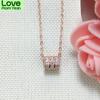 Voguish Fashionable   Color Pendants Necklaces High Quality Zircon Stone Pendant Necklace Pendant Women Rose Gold Tone Fine Jewelry